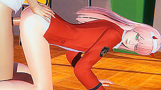 DARLING in the FRANXX Zero Two 3d anal fuck in school