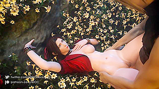 Rinoa Heartilly getting an intense fuck and creampie outdoors