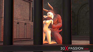 Minotaur fucks hard a 3d teen in the battle arena