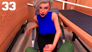 Hot Busty Teacher Gives Mind-Blowing Footjob & Handjob In-Class Orgasm Feast
