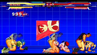 Shermie & Cher Engage in Hot Hentai Sex with Leona Heidern for Intense Orgasm Moments