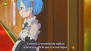Hentai Anime Re –Zero - Rem & Emilia Tan Take Turns Pleasing You With Subtitles