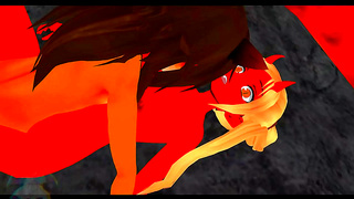 Devil Tempts Fox Boy for Hot Hentai Masturbation & Fucking Session