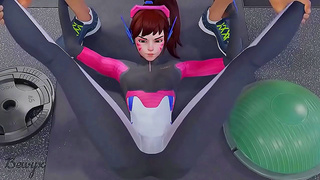 Hentai Anime – DVA's Big Dick Personal Training Session Ends With Blowjob & Anal Creampie