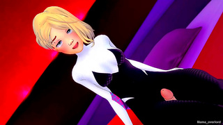 Spider-Gwen Fucks Wearing Her Suit in Love Hotel for Hot Uncensored Action