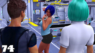 Blue-Haired MILF Craves Threesome With Busty Doc & You In Sexy 3D Hentai Adventure