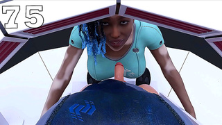 Vitiligo Beauty Craves Dick In Mouth & Pussy In Stranded Space Anime Adventure