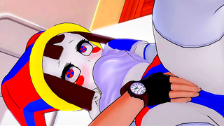 Sporty Pomni from The Amazing Digital Circus Fucks in Infirmary Wearing Sports Outfit