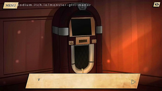 Monster Girl Seduces Guest in Manor for Erotic Anime Fun