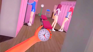 Time Stops for Quintuplet Sex – Miku, Ichika & Itsuki in 3D Anime Fun