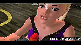 Spunky Teen Babe Gives Blowjob In 3D Cartoon Game Anime Adventure