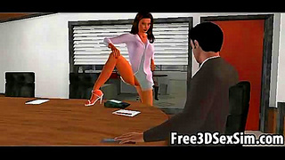 3D Cartoon Secretary Gets Fucked Hard By Her Boss In Sexy Anime Scene