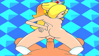 Hentai Cartoon Daisy Gives Samus & Rosalina A Sexy Blowjob Feast