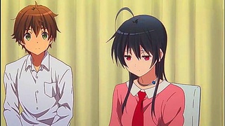 Romantic Chuunibyou Anime Couple Engage in Passionate Love Scene