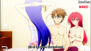 Shinmai Maou's Final Test – Anime Couple Engages in Ecchi Passion