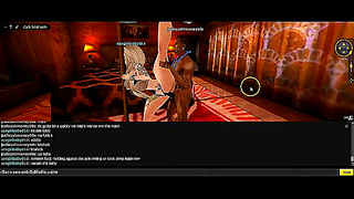 3D Anime Babe Seduces With Gold Eyes In Hot IMVU Game Session