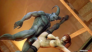 Kasumi, Lust for Sex - Demon with giant dick destroys Dead or Alive Kasumi's pussy and ass