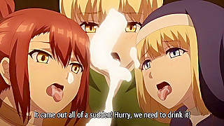 Another World Harem Tales 1 - Triple blowjob with busty warrior girls