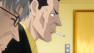 Busty redheaded wife gets her holes fucked by dirty old hentai men