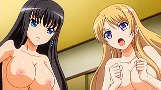 Eroge! Make Sexy Games 4 - Hentai blonde and brunette masturbate to get fucked first