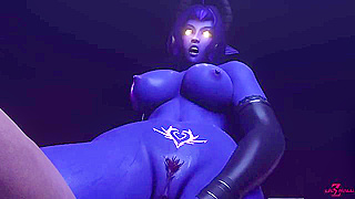 Satanic ritual summons busty female demon for dirty rough sex