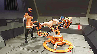 Cyber fuck machine and sexy shemale fucks busty girl
