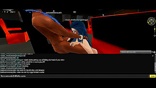 Mrs Dark Gives Intense 3D Cartoon Blowjob In Anime Game World
