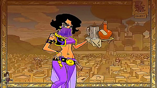 Hot Anime Princess Gets Trained By Genie for Jafar's Pleasure