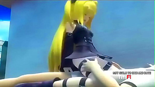 Blonde Hentai Babe Fucks Hard In Hot 3D Anime Porn Session