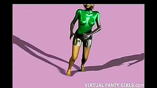 Virtual Cyber Babe With Big Tits Seduces You In 3D Hentai Fantasy