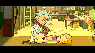 Rick from Rick and Morty Fucks His Way Through a Steamy Anime Game Adventure