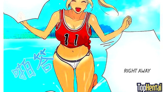 Stepmom Teacher seduces Step-Sister in PC Room for Anime Hentai Fun