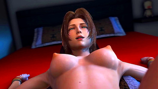 Aerith's Romantic Hotel Room Encounter with Big Boobs & Missionary Action