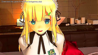 Busty Teen Hentai Maid Gives Amazing Blowjob Performance