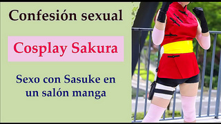 Hentai Cosplay Freak Gets Fucked At Anime Convention With Pink Hair & Sakura Outfit
