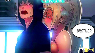 Stepmom Teacher Seduces Little Step-Sister in PC Room for Anime Blowjob Fun