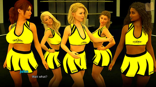 Big-Titted Cheerleader Shows Off Her Ass In Erotic 3D Hentai Scene
