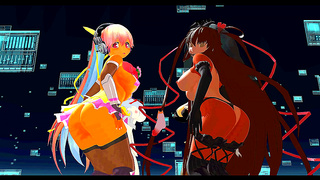 Four Anime Girls Sing & Strip Seductively for Erotic Dance Show