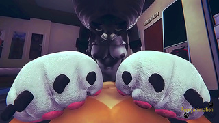 POV Furry Hentai – Fox & Kittycat Cosplay Blowjob Ends in Creamy Orgasm