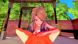 Katalina Swallows Cum Then Gets Fucked Doggy Style in Granblue Fantasy Hentai