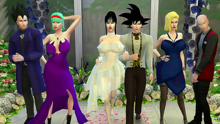 Chichi Cheats on Goku at Their Romantic Wedding in Dragon Ball Hentai