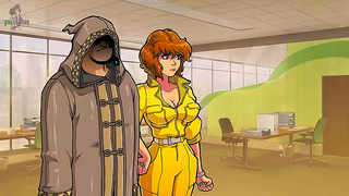 April O'Neil Trains with Akabur's Genie for Hentai Slutty Adventures