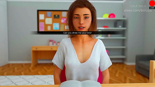 Stepsister Masturbates On Webcam Nearly Caught By Mom In 3D Porn