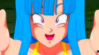 Blonde Teen Maron Fucks Old Pervert Master Roshi for Rough Anal Creampie