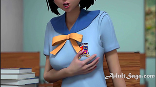 Horny Hentai MILF Teacher Fucks Students Doggy Style In Classroom