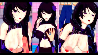 Elsa From Re-Zero Rubs Her Massive Tits While Giving A Blowjob & Handjob