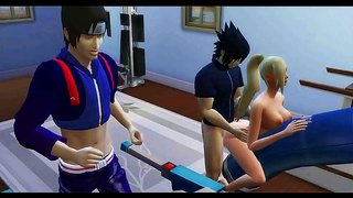 Ino & Sasuke's Hot Anime Cuckold Fantasies – Married Milf Seduced Before Eyes