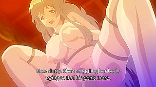 Obscene Plot 2 - Slutty anime slave is tied up, ball gagged, blindfolded till huge cumshots