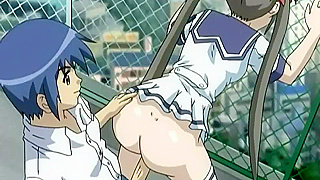 Naughty hentai schoolgirl gets fucked by her brother outdoors at park