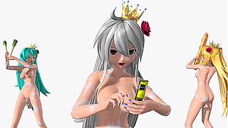 Miku, Haku & Rin Go Wild in Baka Project's Steamy Nude Mod Scene